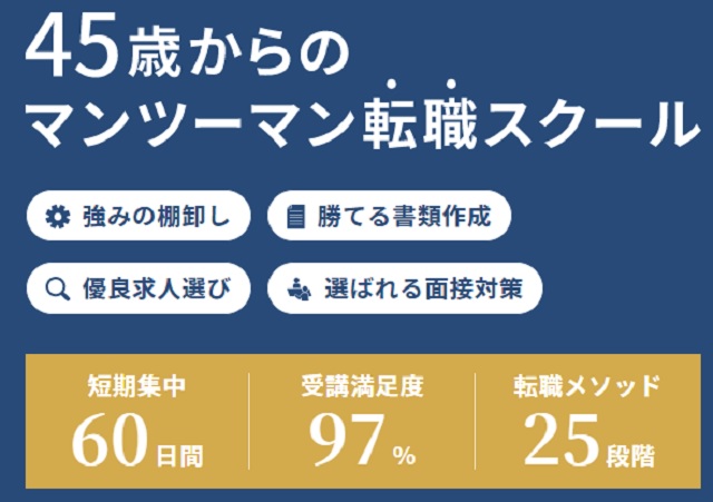 45歳からのマンツーマン転職スクール