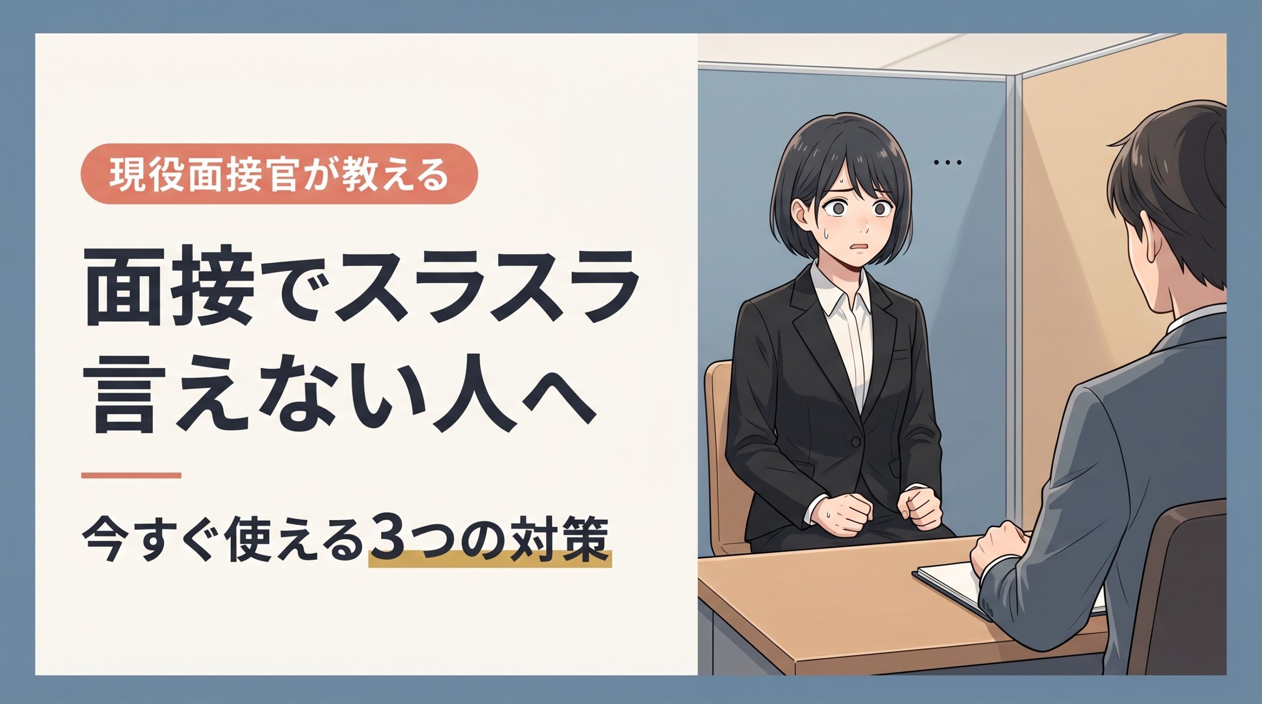 【現役面接官が教える】面接でスラスラ言えない人が 今すぐ使える3つの対策法