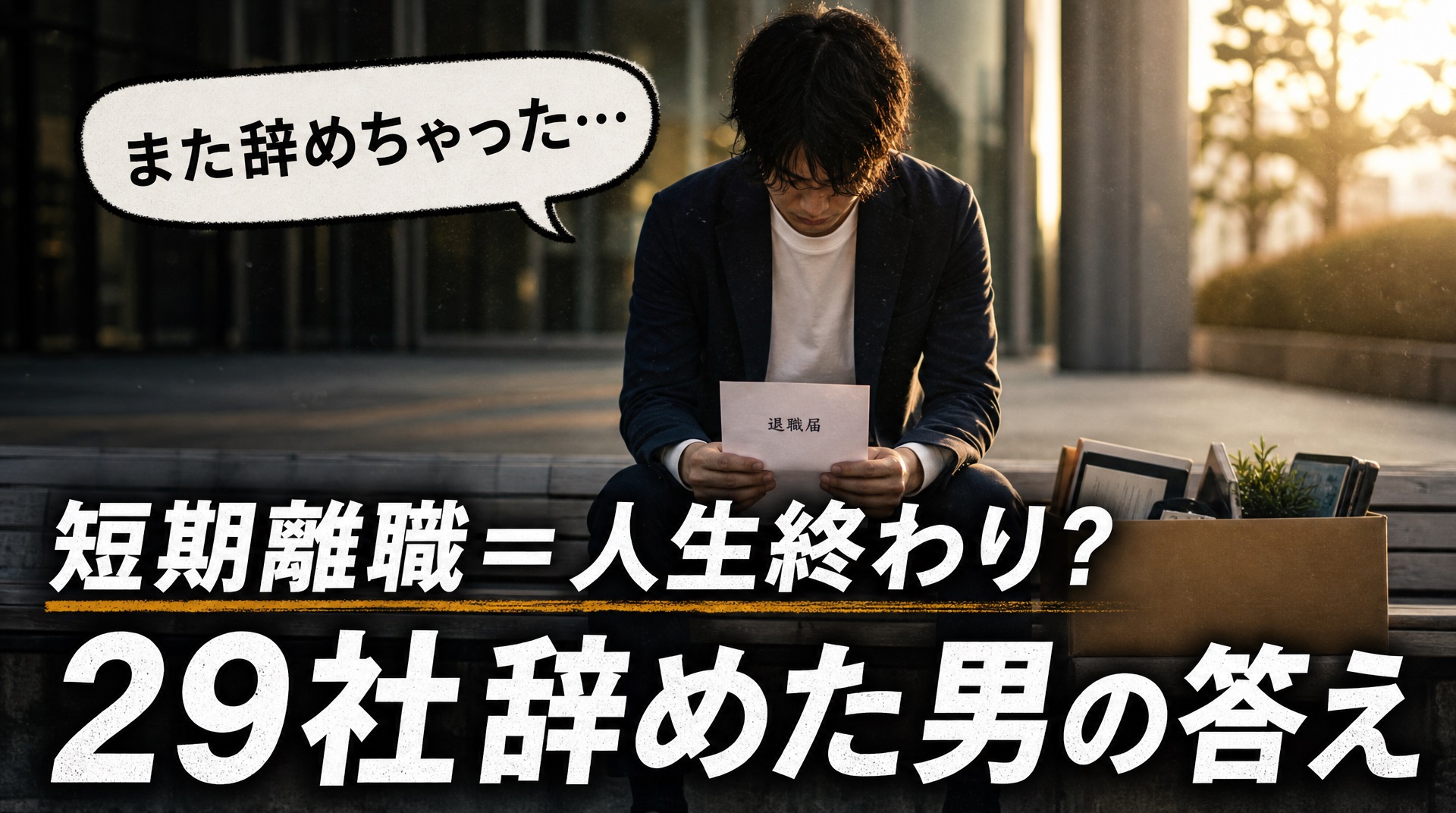短期離職で人生が終わりは嘘！