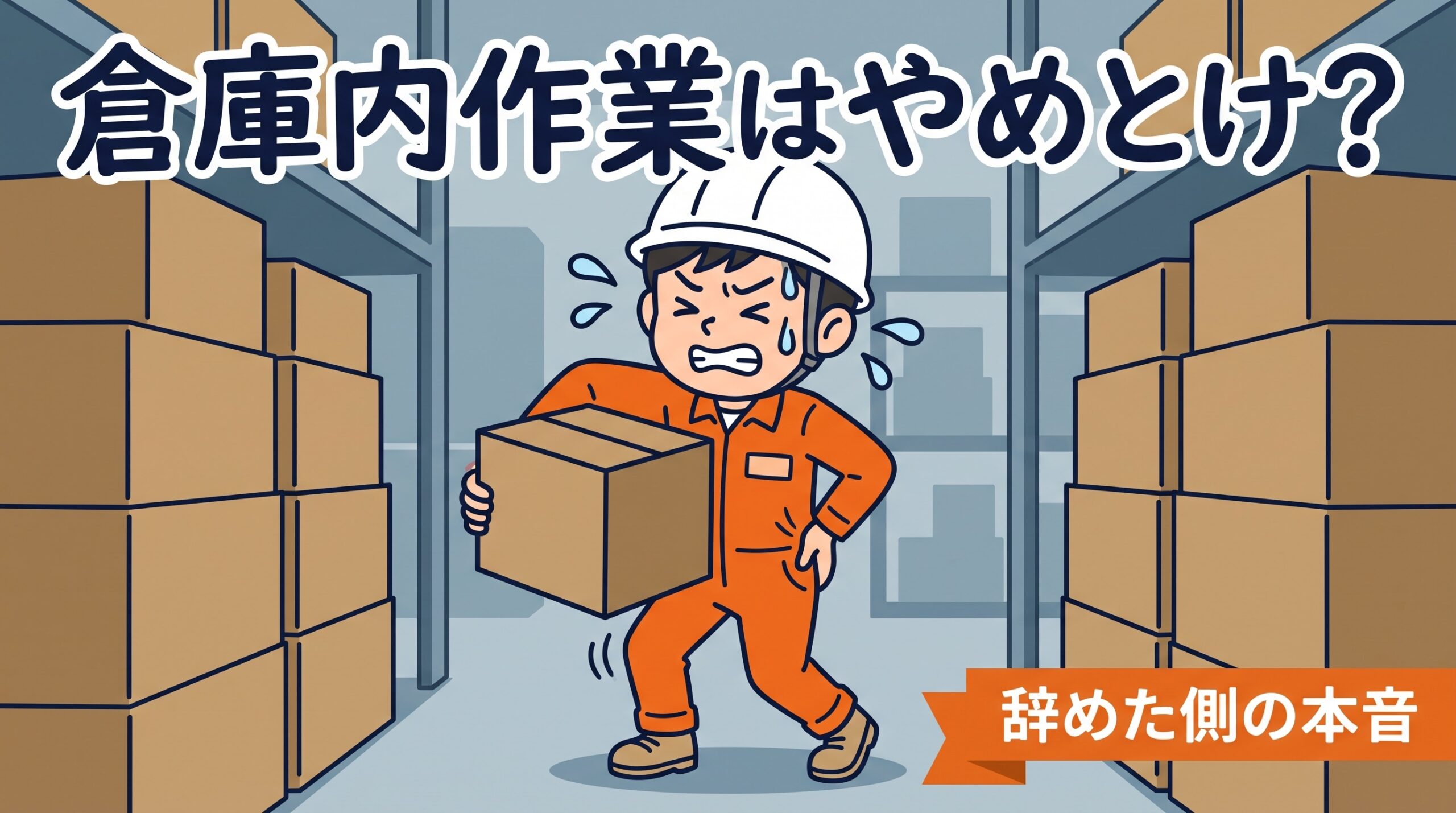 倉庫内作業はやめとけ？やめたほうがいい7つの理由【腰痛・低賃金・将来性】