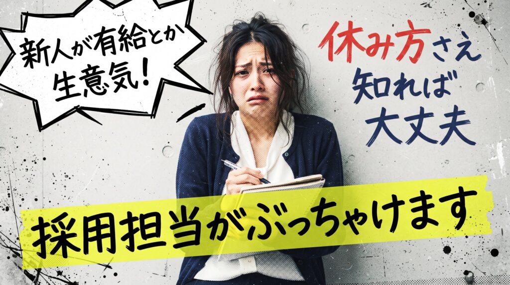 そもそも新入社員の有給は「使いすぎ」なのか?【採用担当の本音】