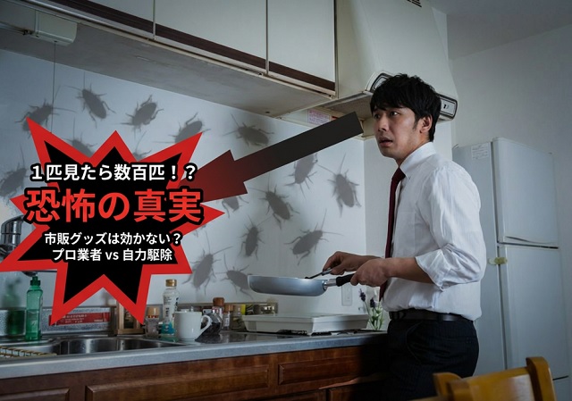 ゴキブリ1匹いたら100匹いる?見つけたら即やるべき対策【プロ業者 vs 自力駆除】
