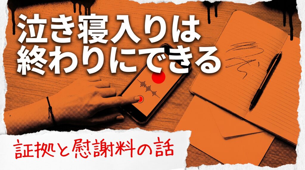 ヤメハラを訴える前に｜証拠の残し方と慰謝料の現実
