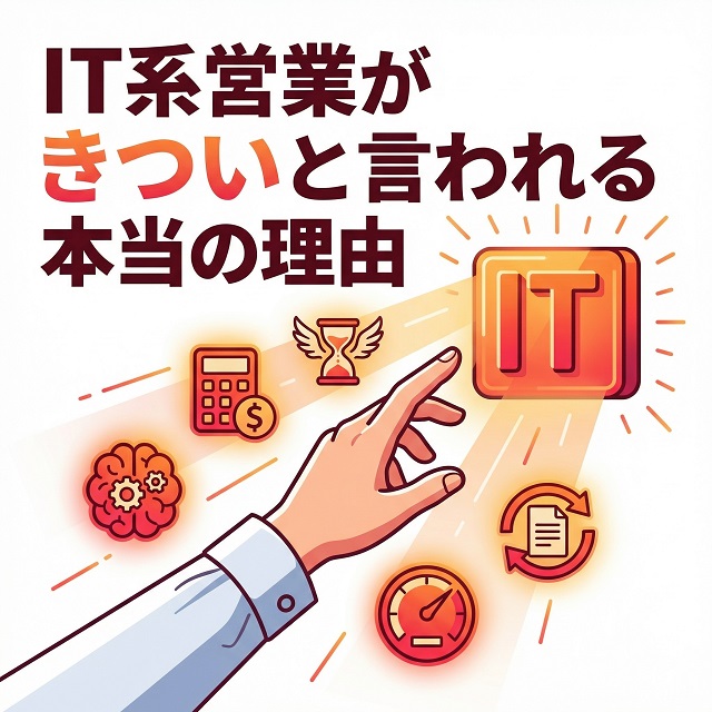 IT系営業が「きつい・やめとけ」と言われる5つの理由
