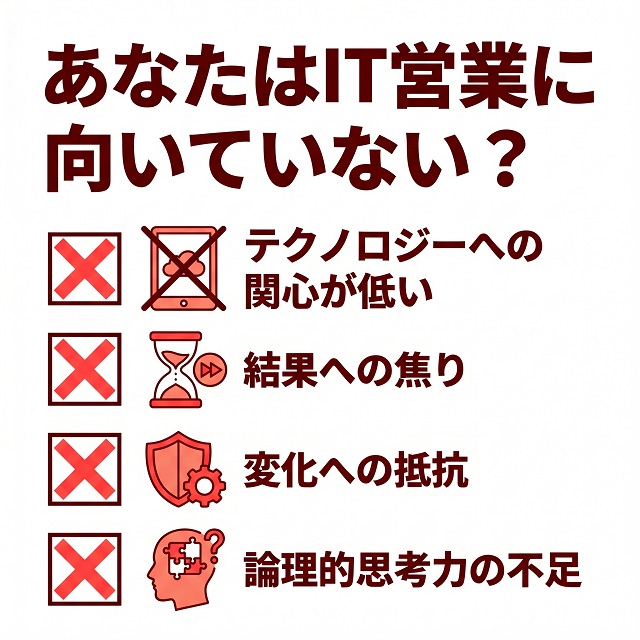 IT系営業に向いてない人の特徴【採用担当が見てきたリアル】