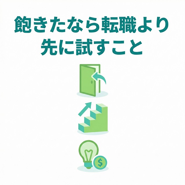 転職しなくても「飽き」を解消する3つの方法