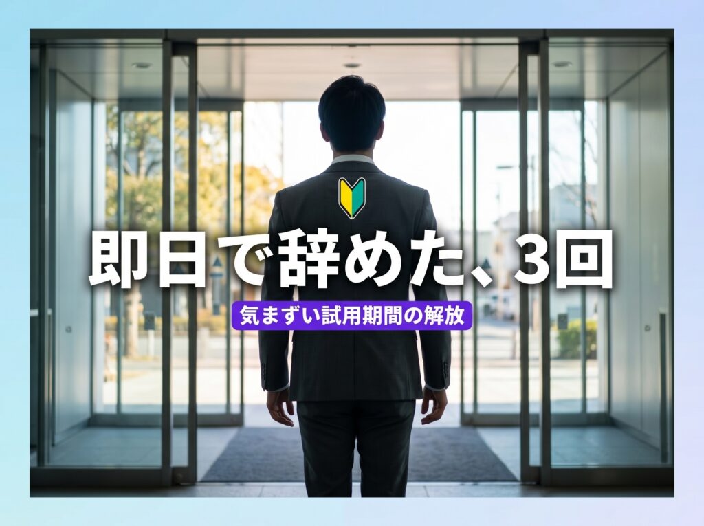試用期間の退職【体験談】退職したいけど即日でも可能かな…？　