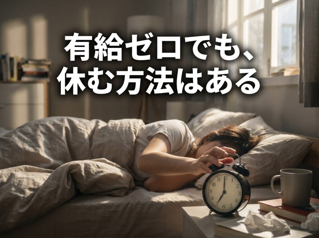 有給使い切ったけど休みたい！私用・体調不良で欠勤する時の注意点