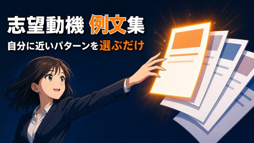 【例文集】職種・状況別の志望動機テンプレート