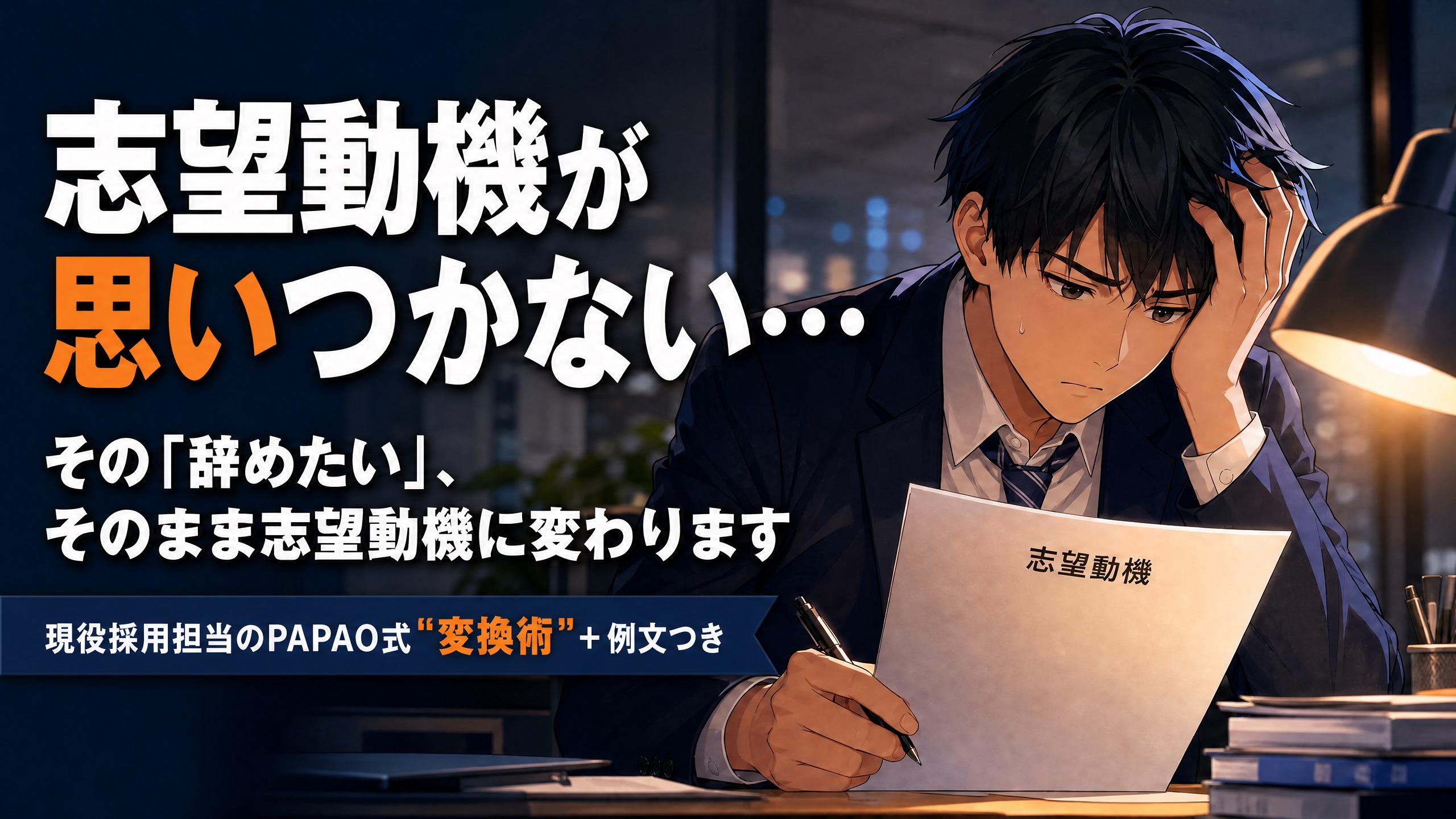 志望動機が思いつかない…転職で書けない人へ|現役採用担当の"変換術"と例文