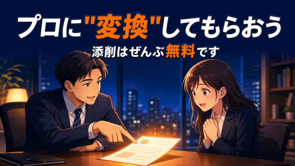 それでも志望動機が書けないなら、プロに"変換"してもらおう
