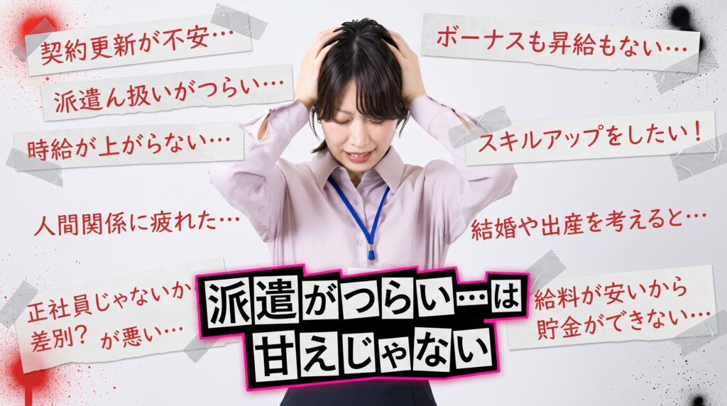派遣がつらい・しんどいと感じる7つの理由